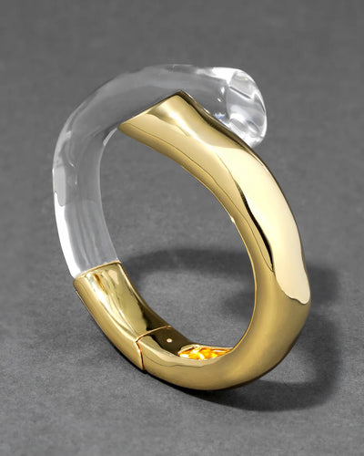 Liquid Lucite Bypass Hinge Bracelet