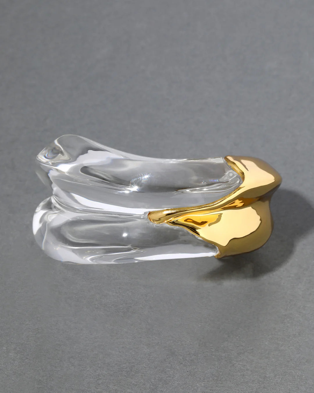 Liquid Lucite Wave Hinged Cuff Bracelet