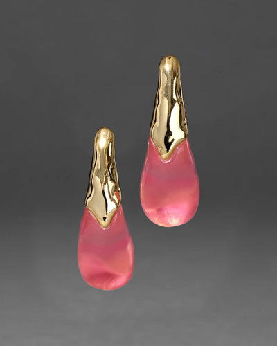 Liquid Lucite Arched Large Post Earring - More Colors Available