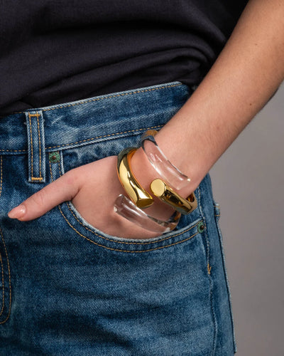 Liquid Lucite Bypass Hinge Bracelet