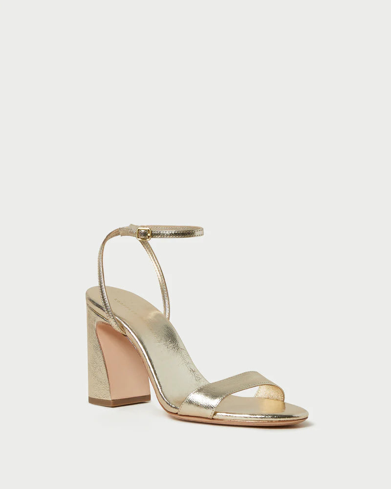 Malia Curved−Heel Sandal - Champagne