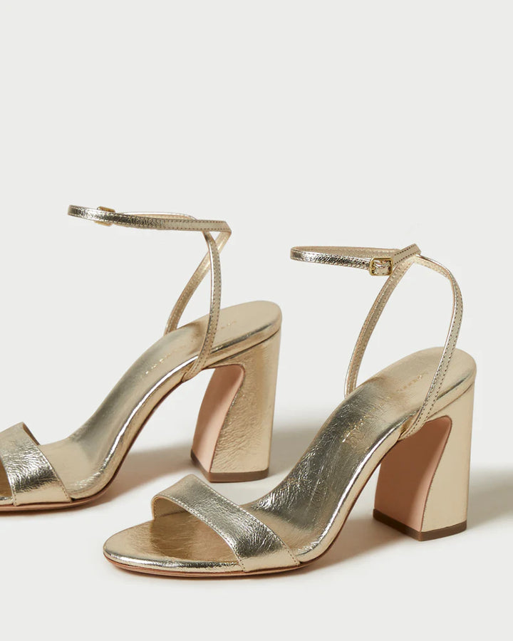 Malia Curved−Heel Sandal - Champagne