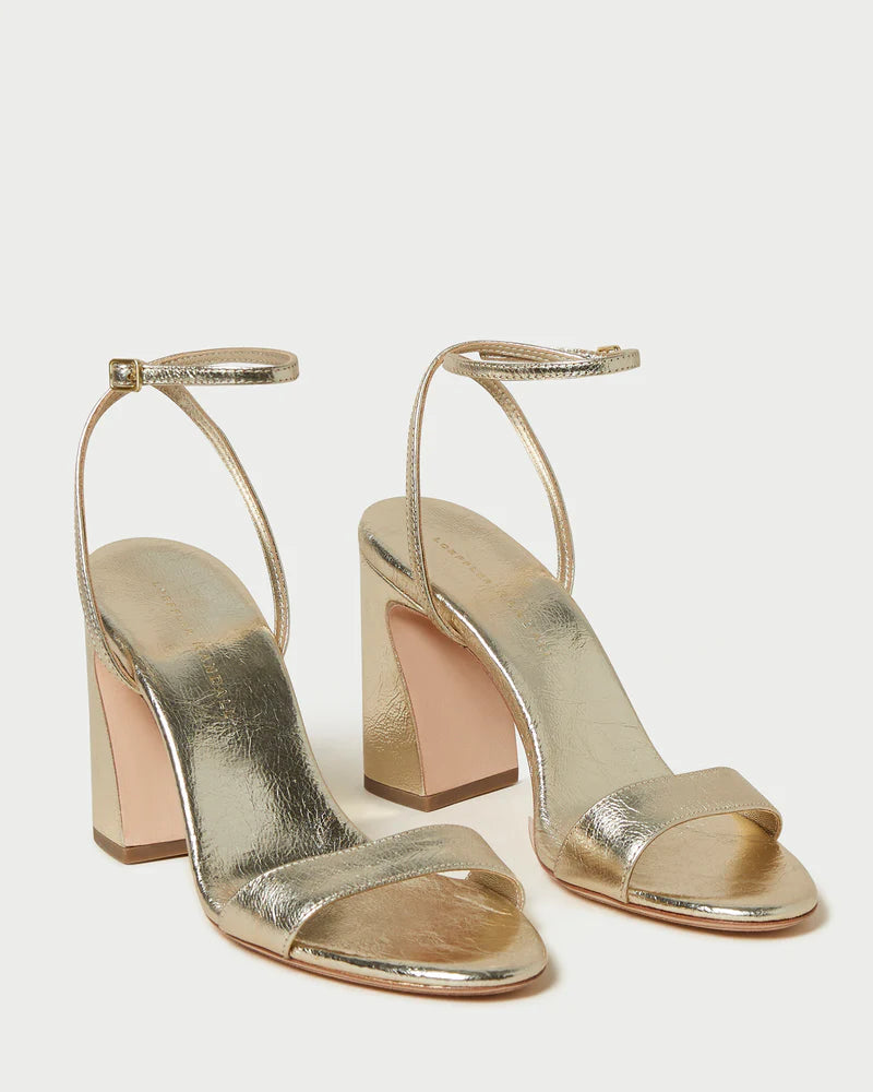 Malia Curved−Heel Sandal - Champagne