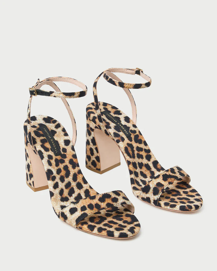 Malia Curved−Heel Sandal - Leopard