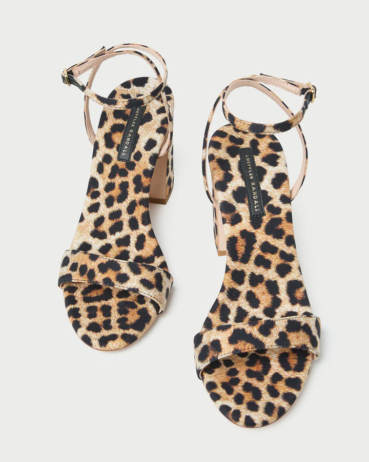 Malia Curved−Heel Sandal - Leopard