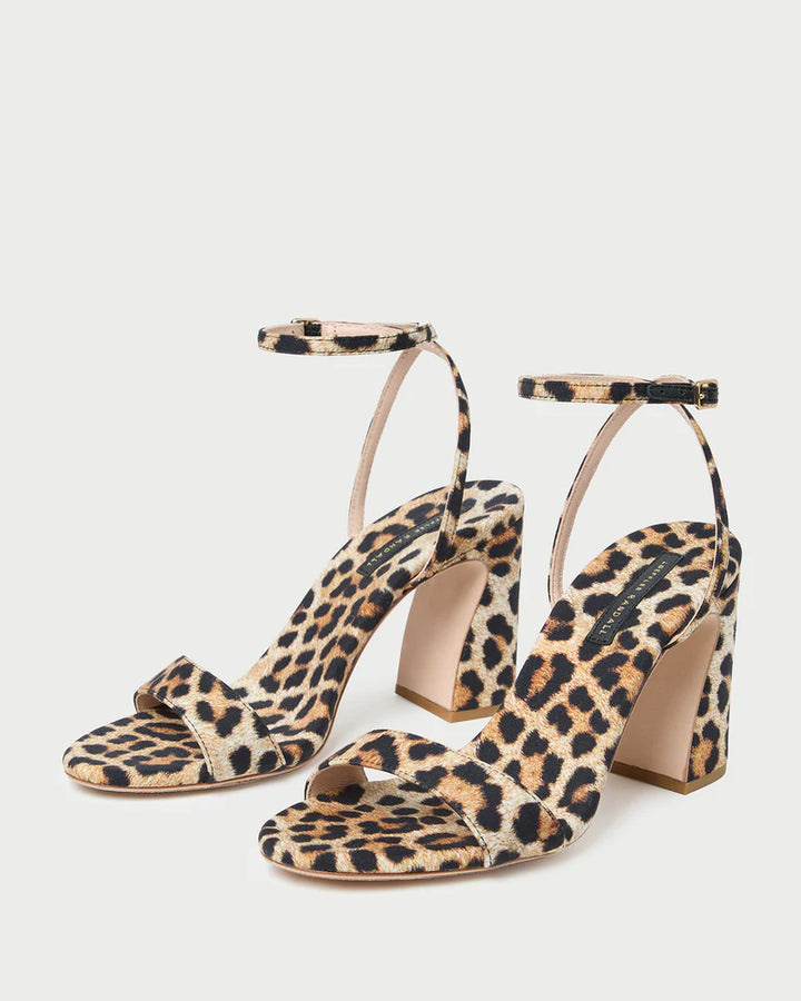 Malia Curved−Heel Sandal - Leopard