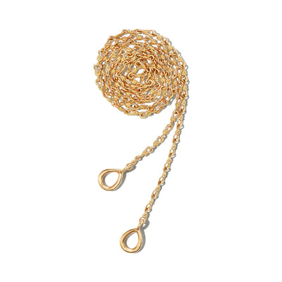 Small True Lover's Knot Handmade Necklace Chain 16" - 18K Yellow Gold