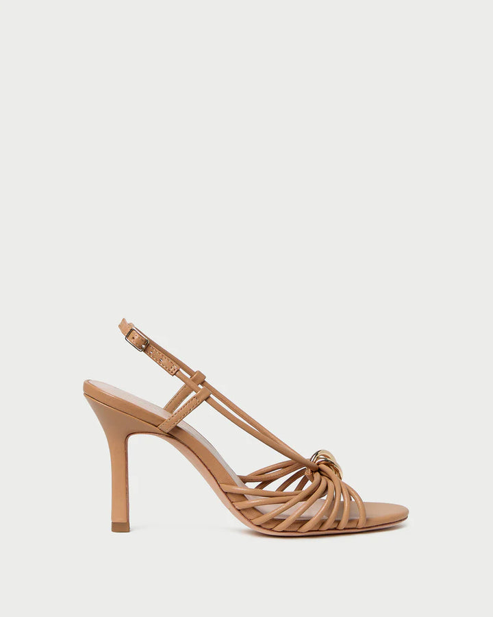 Mareka Dune Leather Heeled Sandal - Khaki