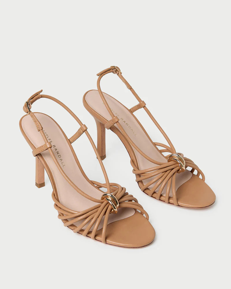 Mareka Dune Leather Heeled Sandal - Khaki