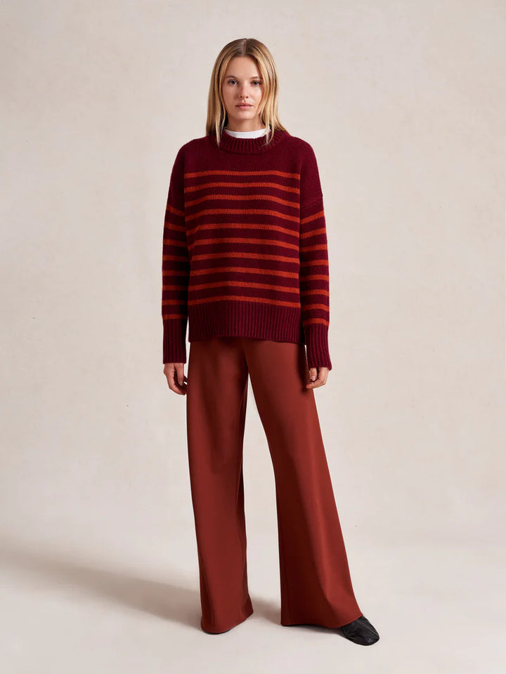 Marin Sweater - Burgundy/Rust
