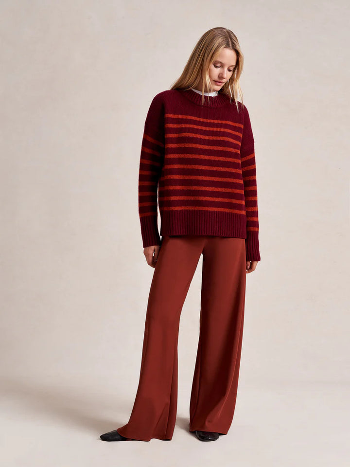 Marin Sweater - Burgundy/Rust