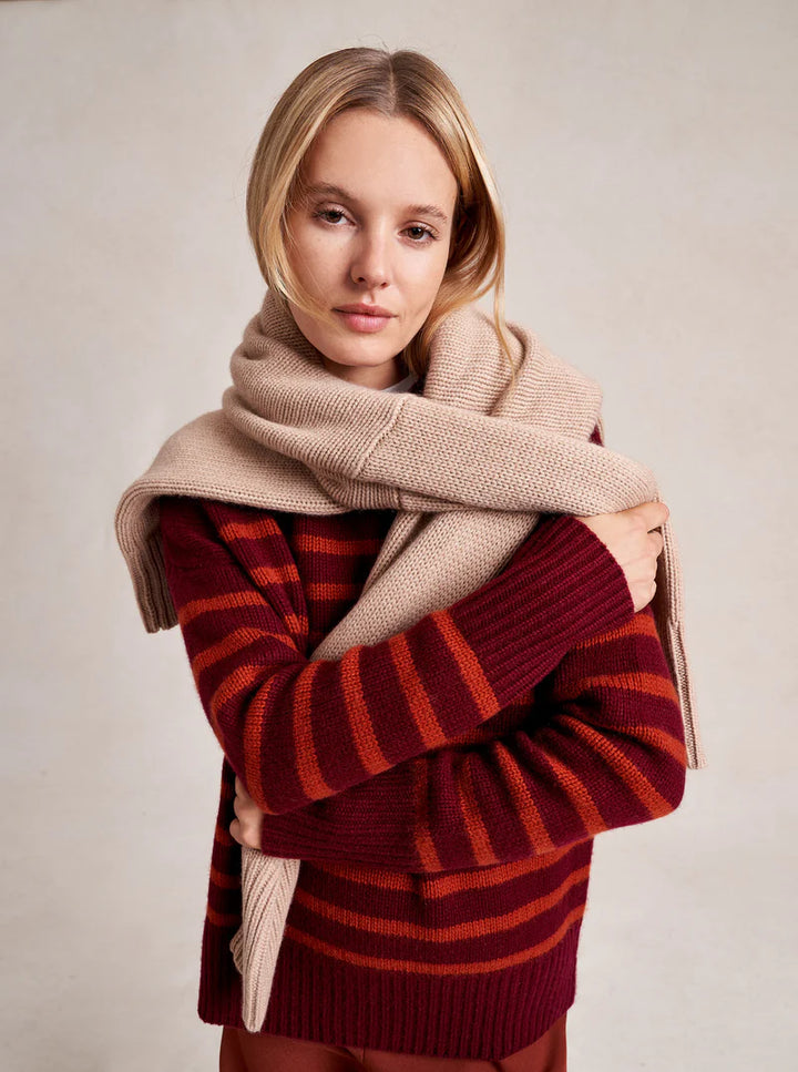 Marin Sweater - Burgundy/Rust