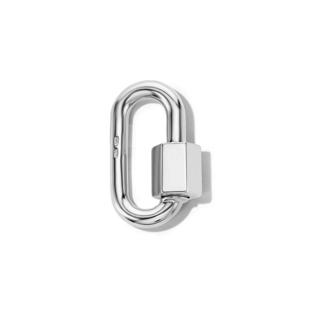 Chubby Medium Lock in White Gold