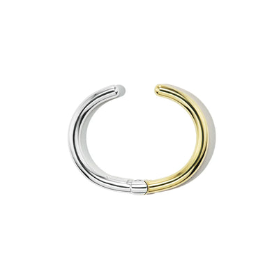 Hinged Cuffling Large - Silver/Brass