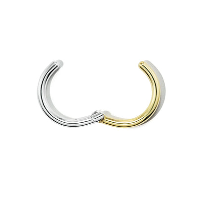Hinged Cuffling Large - Silver/Brass