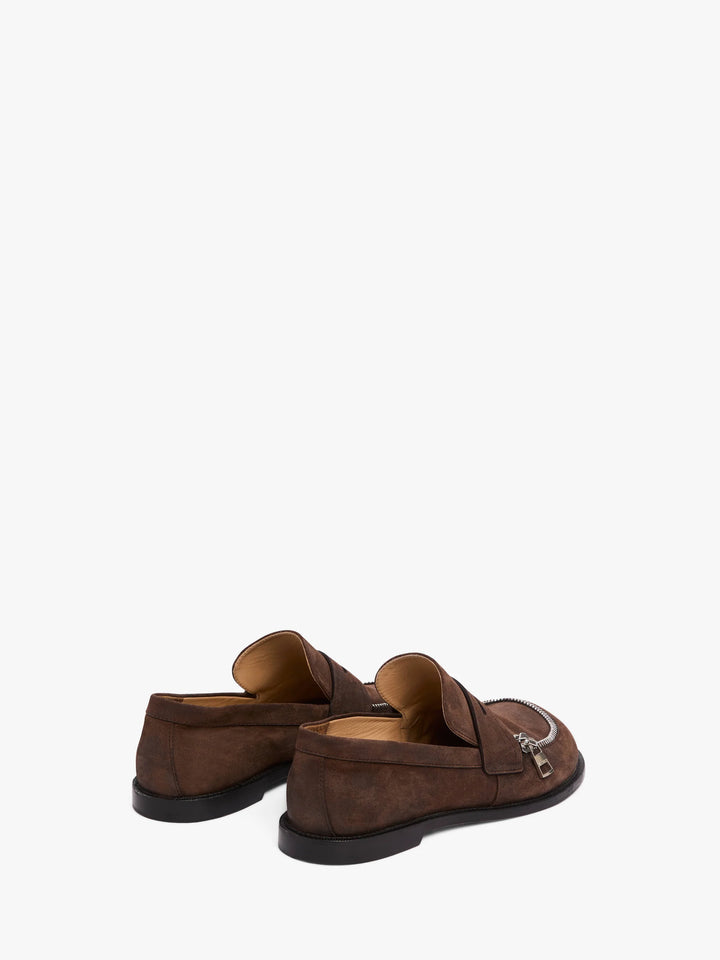 SUEDE BIKER MOCCASIN - Deep Walnut