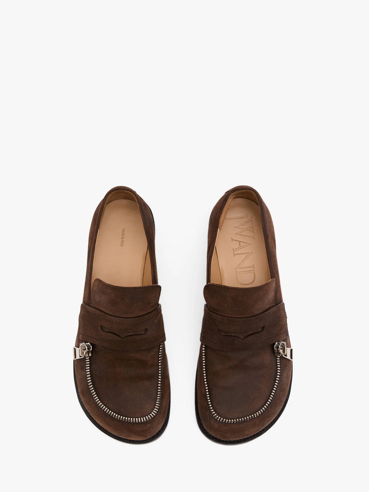 SUEDE BIKER MOCCASIN - Deep Walnut
