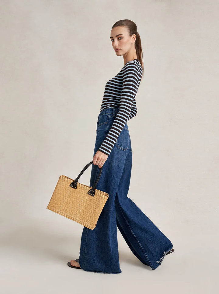 Striped Fitted Sweater - Brown/Blue