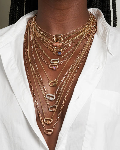 Fine Curb Chain Necklace 18" - 14K Yellow Gold