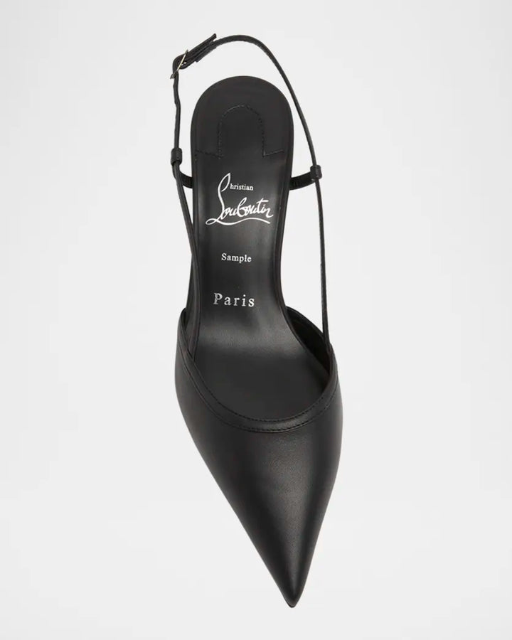 Miss Z Sling 60 Leather Pumps - Black