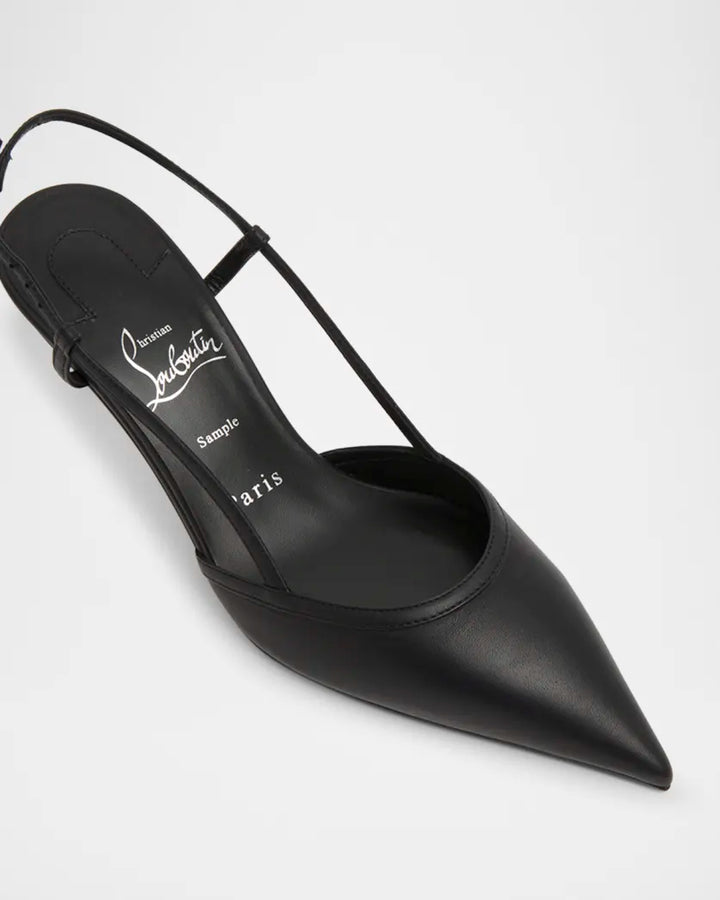 Miss Z Sling 60 Leather Pumps - Black