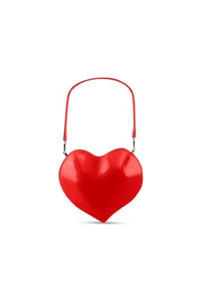 MOLDED HEART BAG - RETRO RED