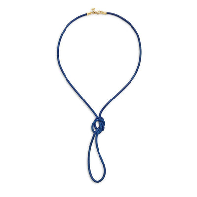 18K Blue Leather Cord - 32"