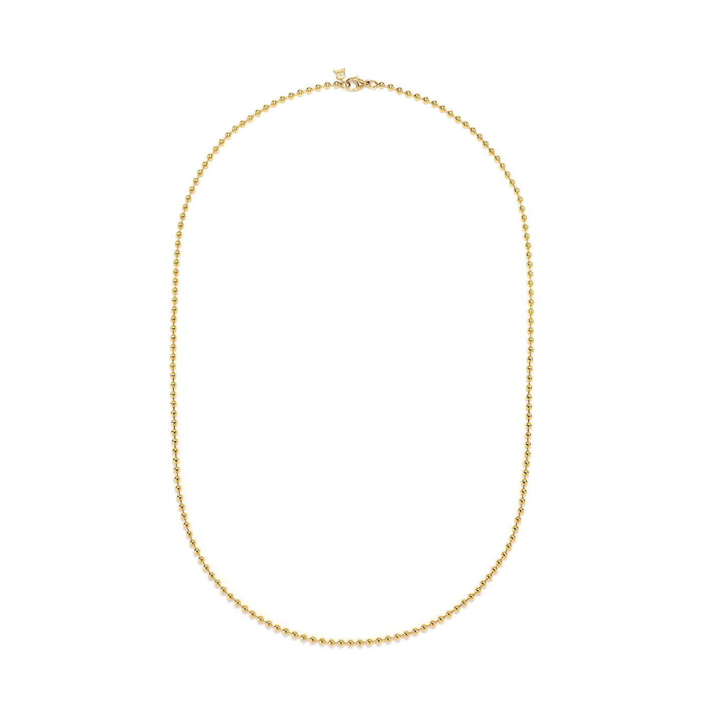 18K LARGE BALL CHAIN 22"