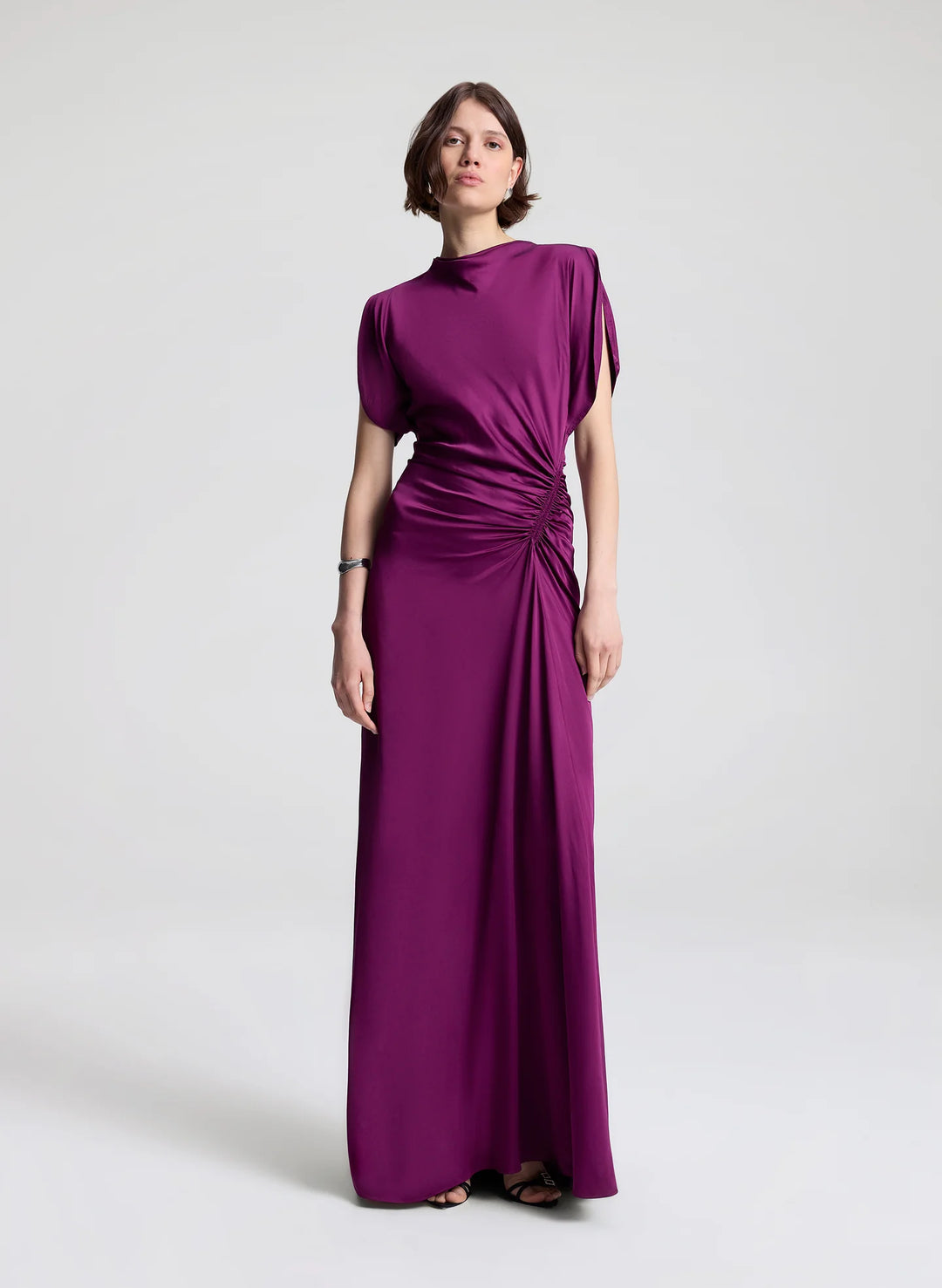 Nadia Satin Gown - Jewel