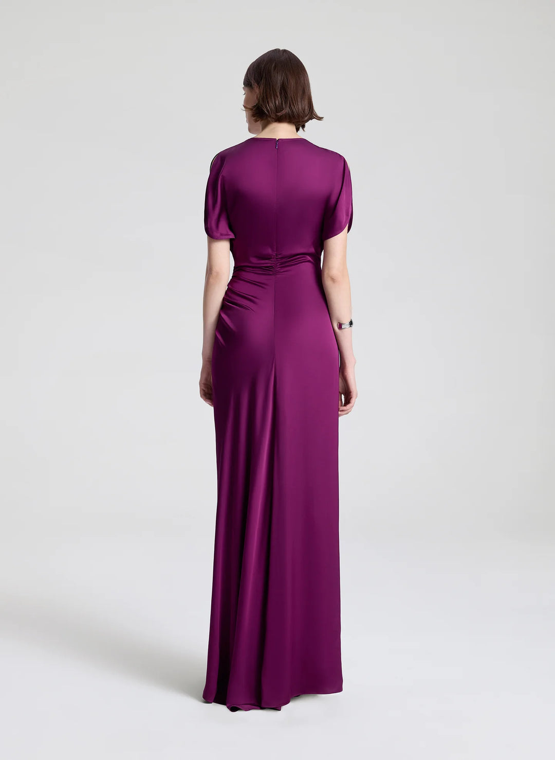 Nadia Satin Gown - Jewel