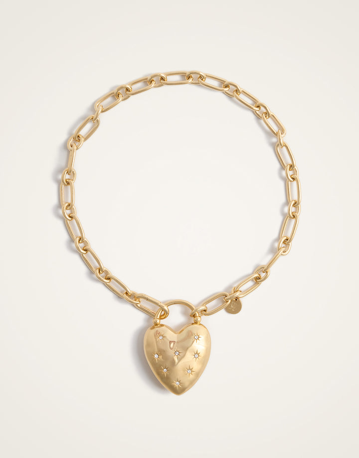 Love Star Necklace - 24K Gold Plate & Swarovski Crystals