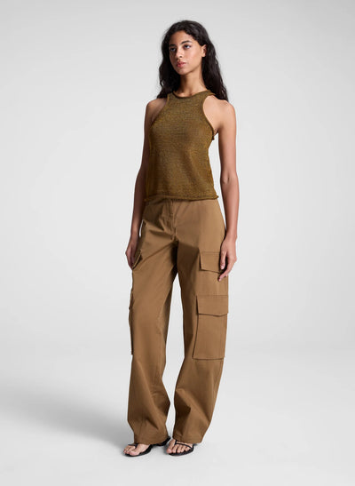 Nelly Open Knit Tank - Oil