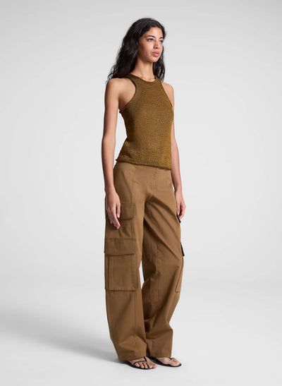 Nelly Open Knit Tank - Oil