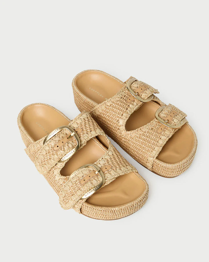 Nico Natural Two−Band Sandal - Rattan