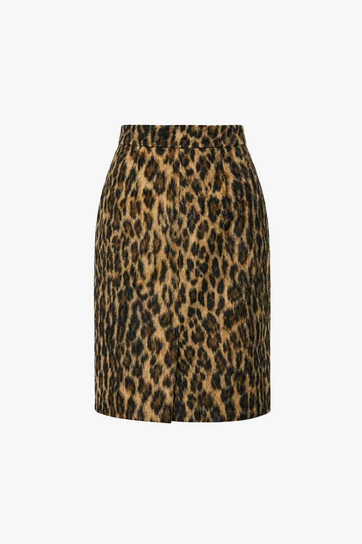 Noelle Knee Length Pencil Skirt - Animal Print
