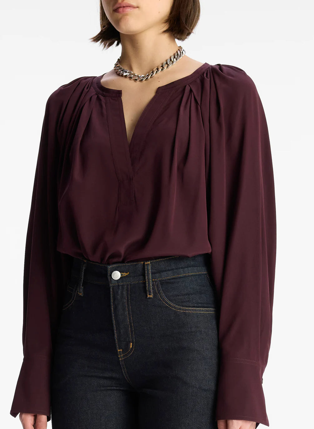 Nomad Silk Top - Chicory