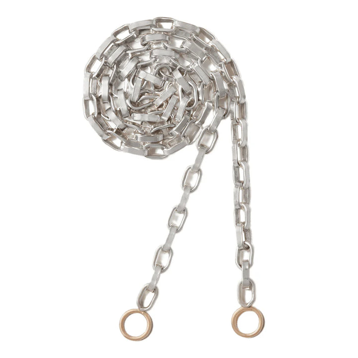 Biker Chain Necklace in Polished Silver