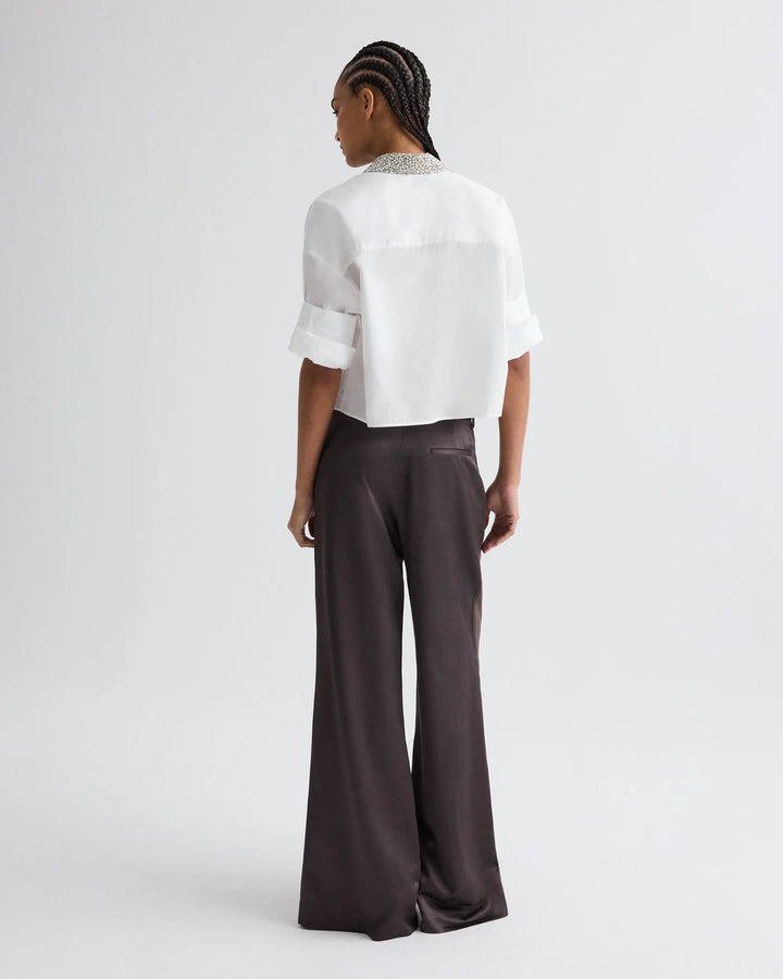 TWP - Next Ex Shirt with Crystal Collar - White