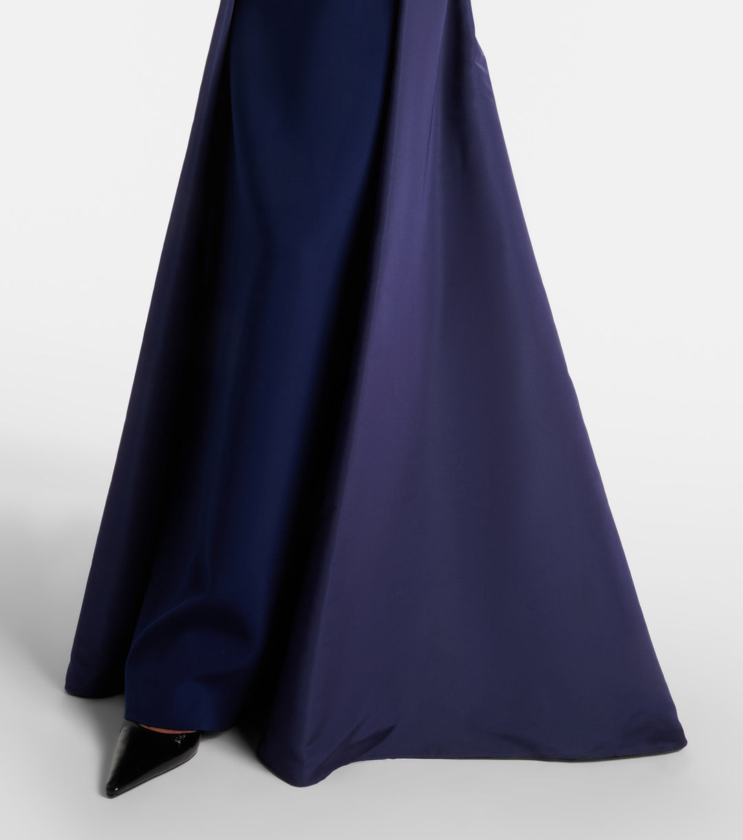 Color-Blocked Column Gown with Overskirt - More Colors Available