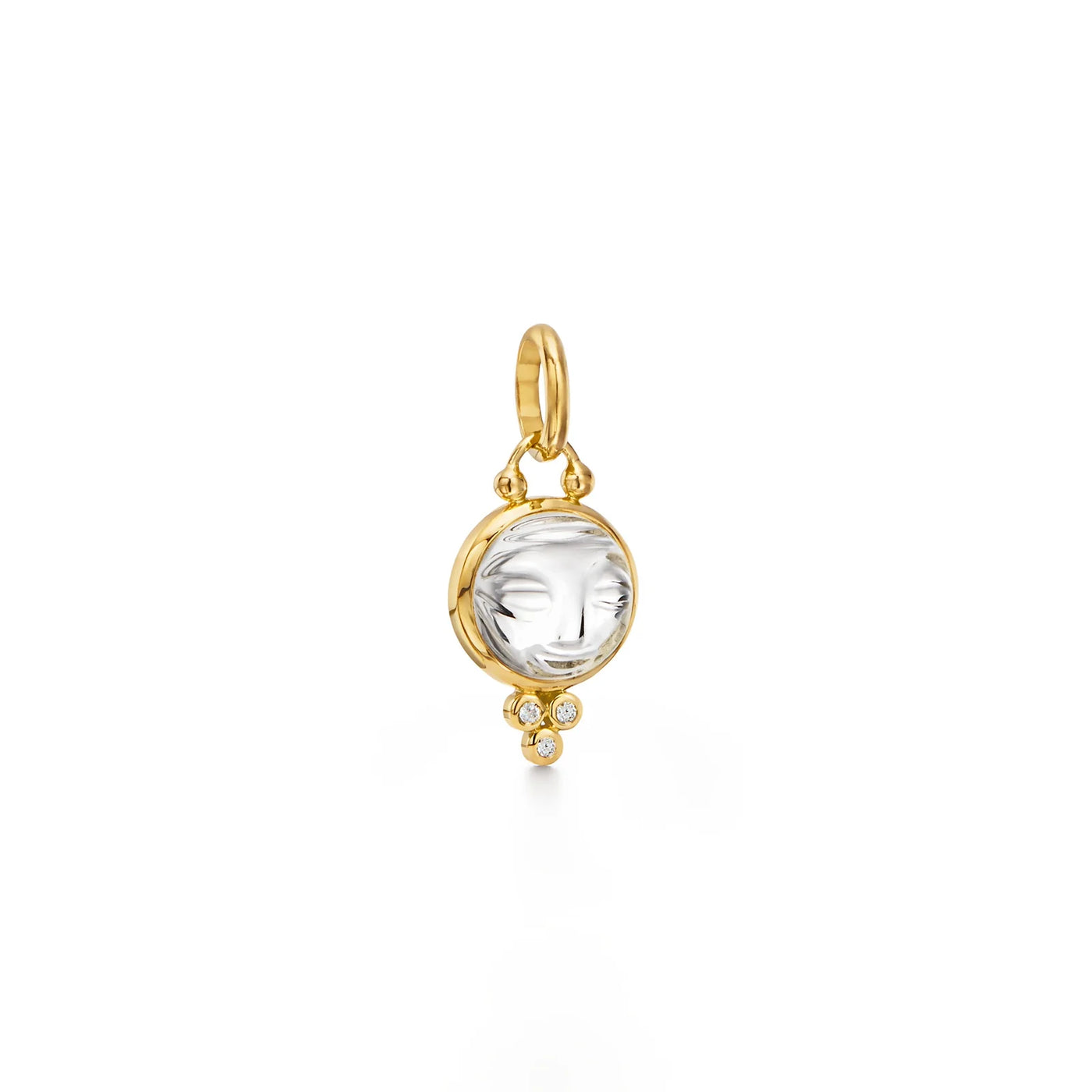18K Small Moonface Pendant