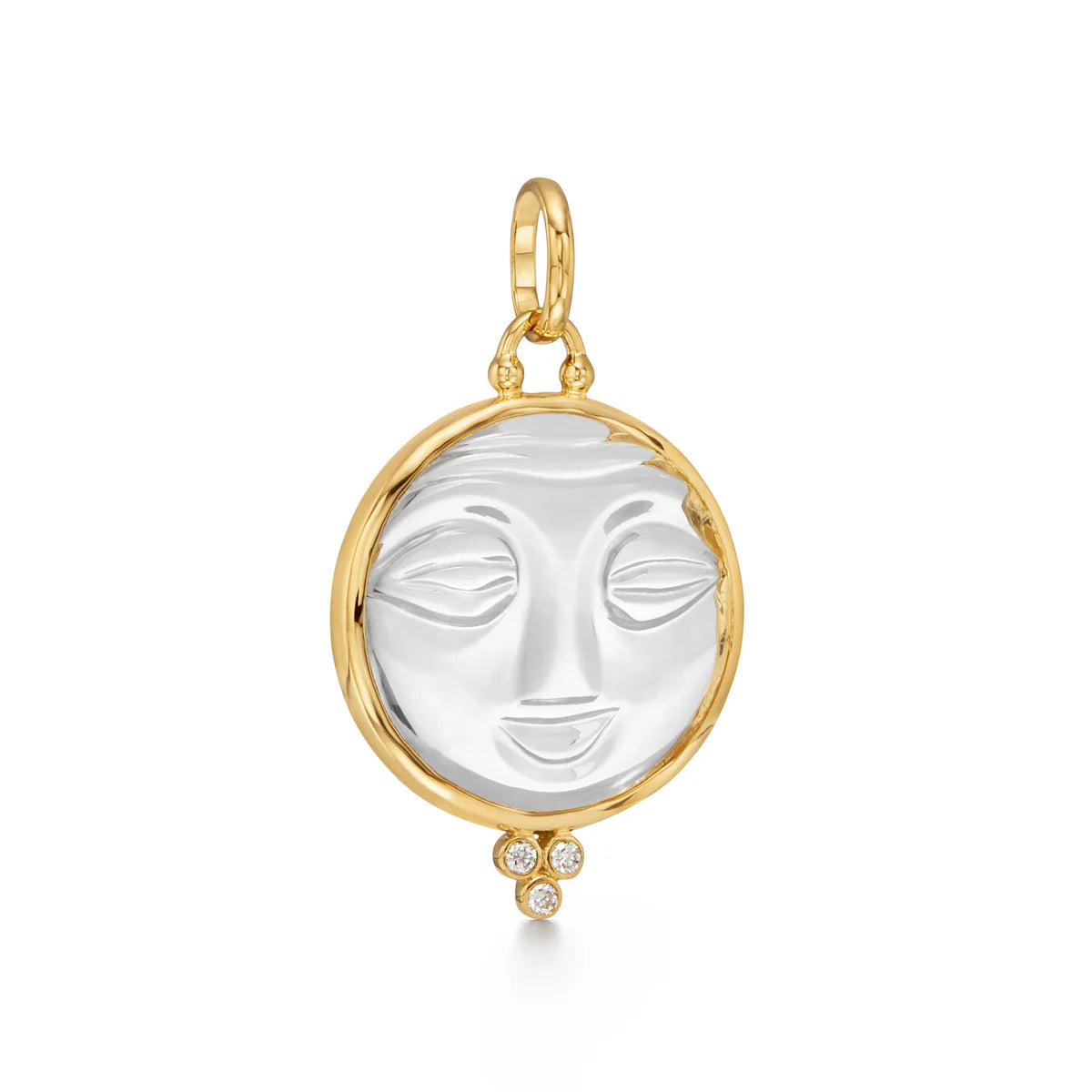 18K MOONFACE PENDANT - 25mm