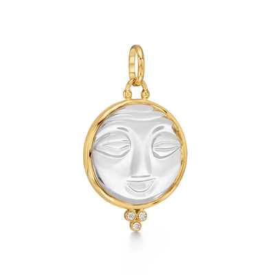 18K MOONFACE PENDANT - 25mm