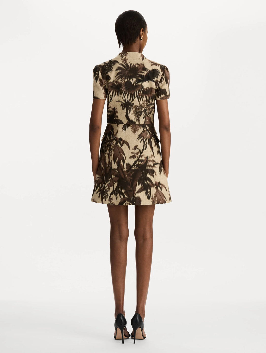 Palm Day Mini Dress - Brown