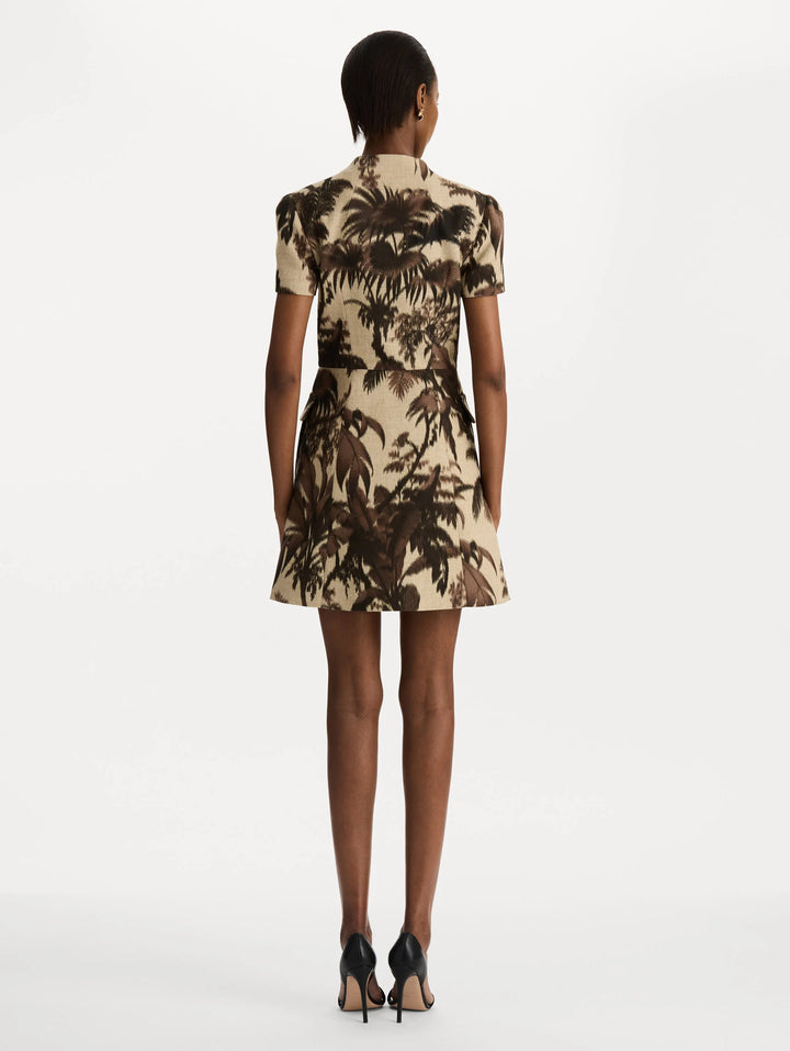 Palm Day Mini Dress - Brown