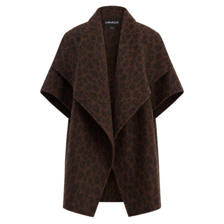 Penelope Wool Coat - Animal Print