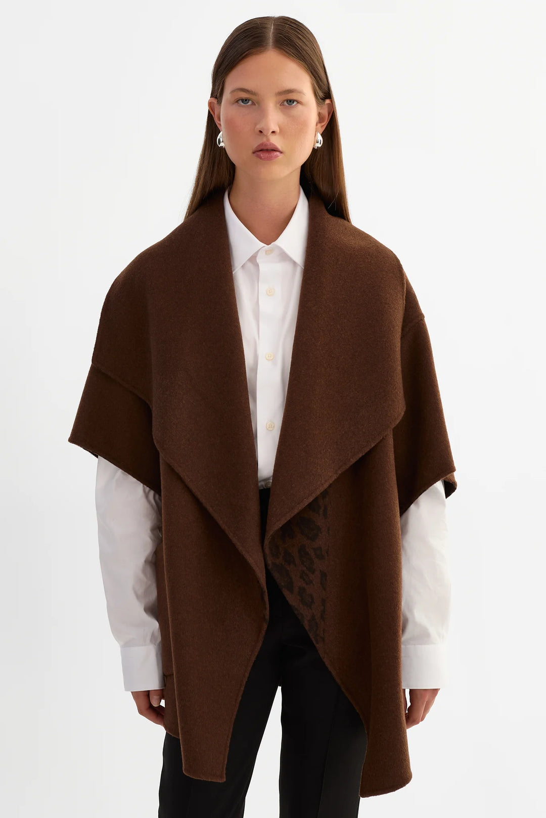 Penelope Wool Coat - Animal Print