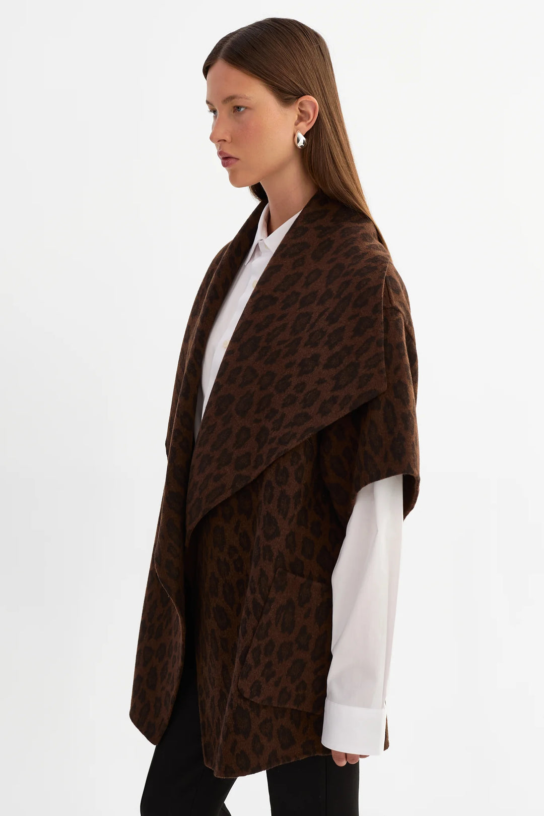 Penelope Wool Coat - Animal Print