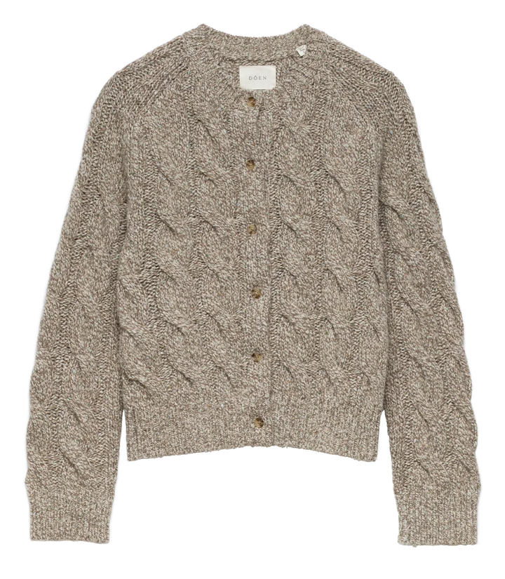 Penrose Cable Cardigan - Grey Multi