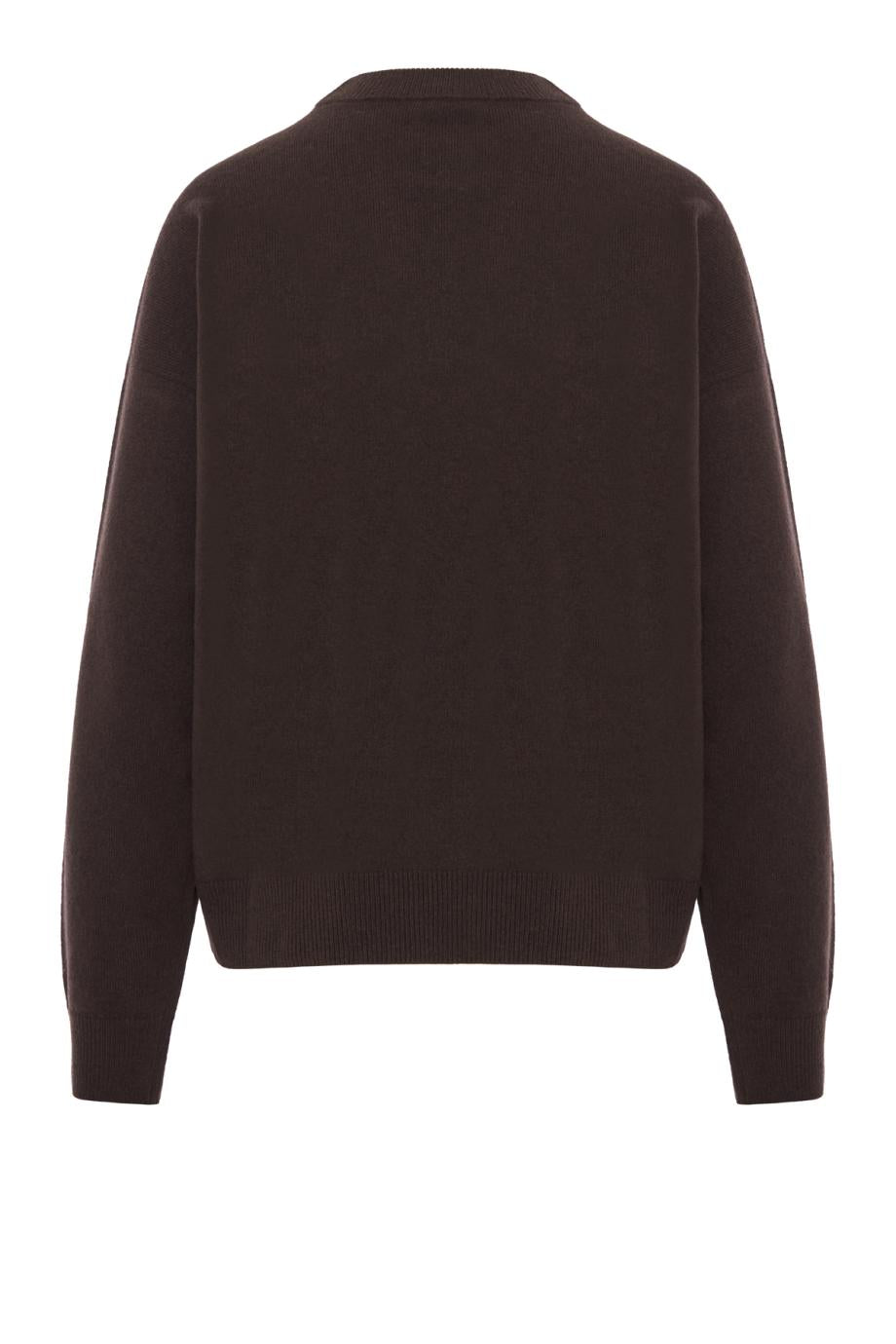 Argyle Crew-Neck Sweater - Dark Brown