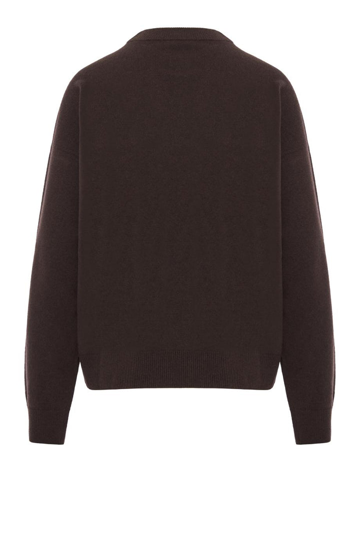 Argyle Crew-Neck Sweater - Dark Brown